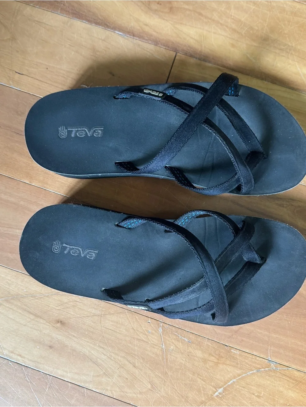 Black Platform Teva Flip Flops